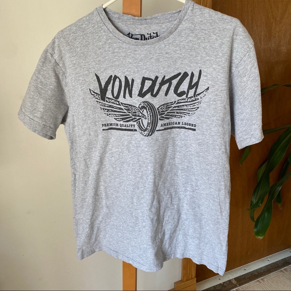 Von Dutch Gray Short Sleeve Tee